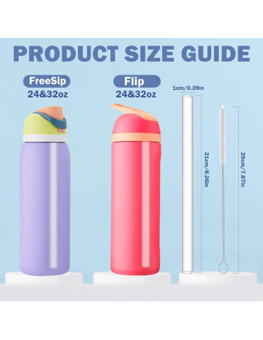 Pajitas Reutilizables HEYSKAY 6PCS Tritan para Owala 24oz y 32oz