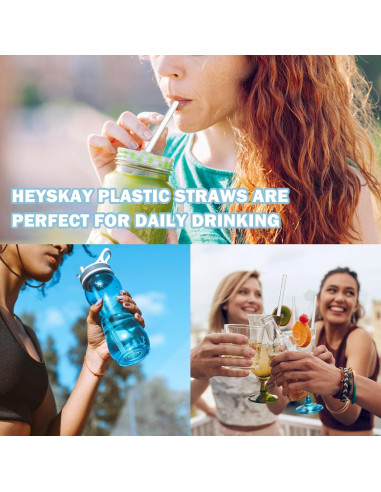 Pajitas Reutilizables HEYSKAY 6PCS Tritan para Owala 24oz y 32oz