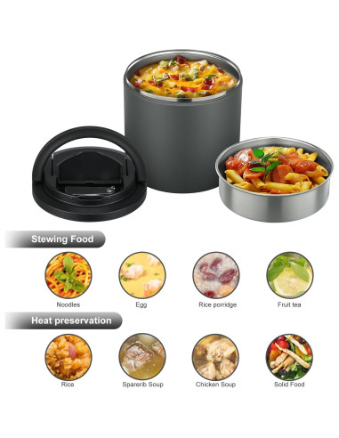 Frasco de Comida Aislado 1.2L Morefeel con Tapa a Prueba de Fugas