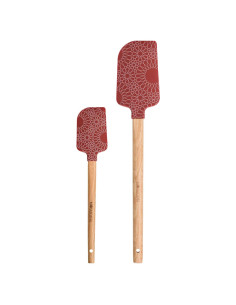 Juego de espátulas de silicona MOSAICANA con mango de madera
