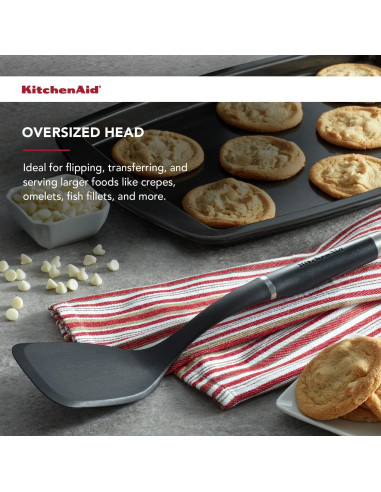 Espátula Sólida Grande KitchenAid KO001OHOBA Nylon Negro Mate