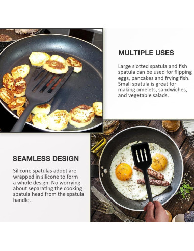 Juego de Espátulas de Silicona Pharamat - 4 Piezas, 20.3 a 34.5 cm