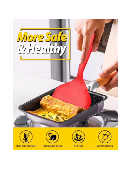 Paquete de 2 Espátulas de Silicona BUNDLEPRO Antiadherentes