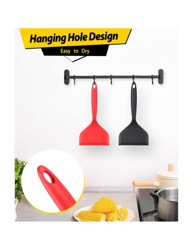 Paquete de 2 Espátulas de Silicona BUNDLEPRO Antiadherentes