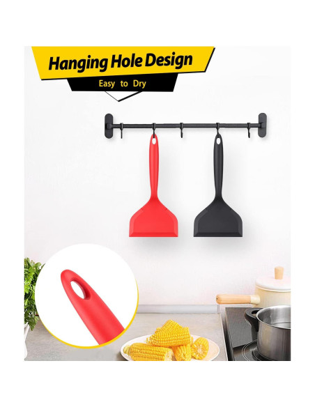 Paquete de 2 Espátulas de Silicona BUNDLEPRO Antiadherentes