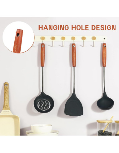 Juego de Utensilios de Cocina FJNATINH Silicona 3 Piezas