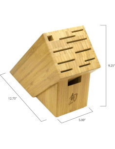 Bloque de cuchillos de bambú Shun para 11 piezas - Soporte elegante 2