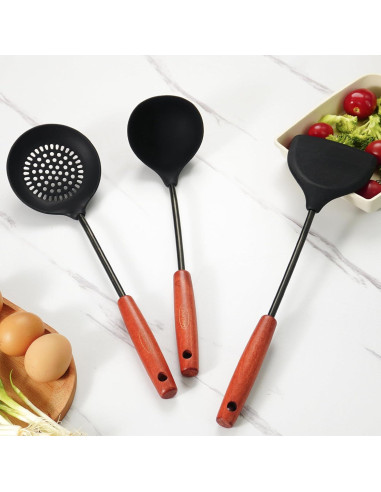 Juego de Utensilios de Cocina FJNATINH Silicona 3 Piezas