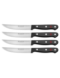 Juego de cuchillos de carne WÜSTHOF Gourmet 4 piezas negro