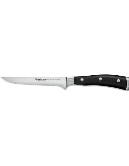 Cuchillo Deshuesador Wüsthof Classic IKON 12.7 cm Negro