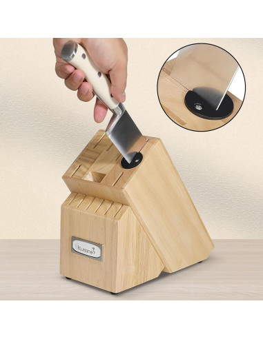 Juego de cuchillos KUISINE 15PCS acero inoxidable con afilador