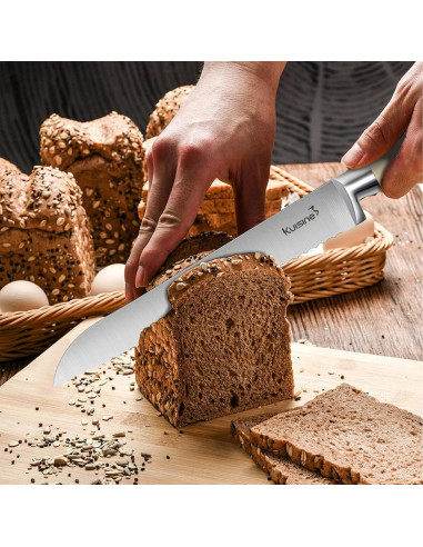 Juego de cuchillos KUISINE 15PCS acero inoxidable con afilador