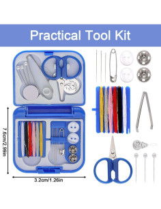 Kit de Costura de Viaje Mini ADULLPONY 2 Piezas Portátil 2