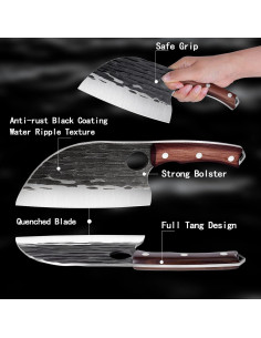 Set de Cuchillos de Cocina ROCOCO 3PCS - Chef, Cleaver, Viking 2