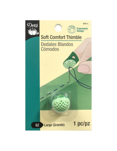 Dedal de Comodidad Suave Dritz 204-L Grande Verde