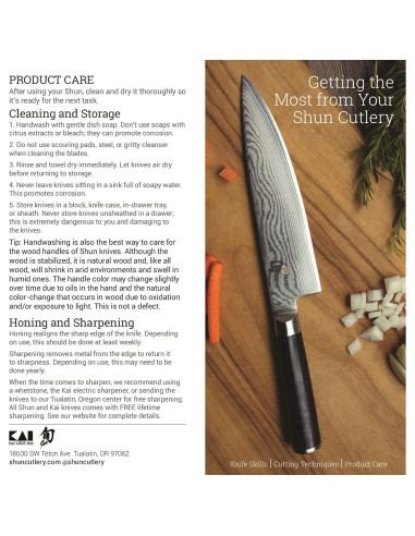 Cuchillo de Utilidad Shun Premier 16.5 cm Acero Inoxidable