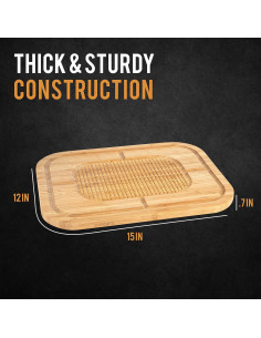 Tabla de Cortar Reversible de Bambú Masirs 38x30 cm 2