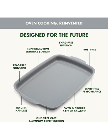Bandeja para Hornear GreenPan Premiere 33x23 cm Cerámica Antiadherente