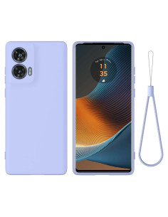 Funda de Silicona Líquida para Motorola Edge 50 Fusion 5G - Púrpura