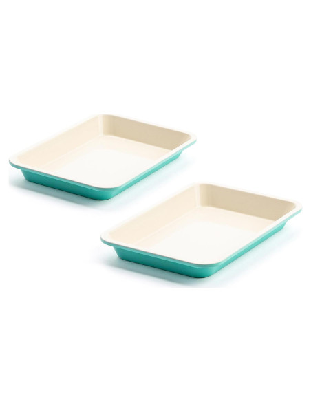 Bandejas para Hornear GreenLife 33x23 cm Set de 2 Cerámica Antiadherente
