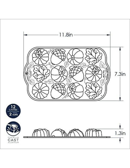Sartén para Pastelitos Nordic Ware Calabaza 2 Tazas