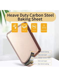 Bandeja para Hornear Barlket 23x28 cm Antiadherente Dorada 2