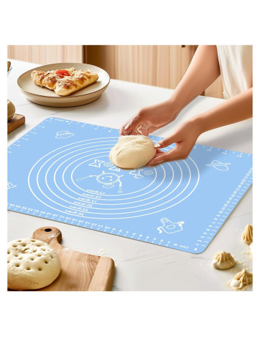 Alfombrilla de Silicona Antiadherente XoYoZo 30x40 cm Azul