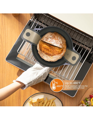 Sling de Pan de Silicona SWSKR 2 Pcs Antideslizante 21.1-24.1 cm