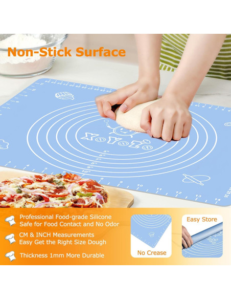 Alfombrilla de Silicona Antiadherente XoYoZo 30x40 cm Azul Alfombrilla de Silicona Antiadherente XoYoZo 30x40 cm Azul