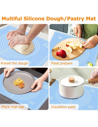 Alfombrilla de Silicona Antiadherente XoYoZo 30x40 cm Azul