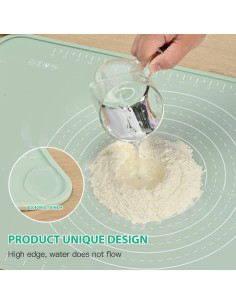 Alfombrilla de Silicona Antiadherente EuChoiz 60x40 cm Verde 2