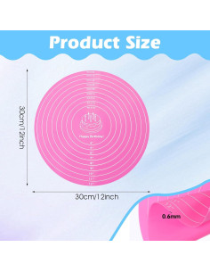2 Alfombrillas de Silicona Redondas 30 cm YBEATY Antiadherentes 2