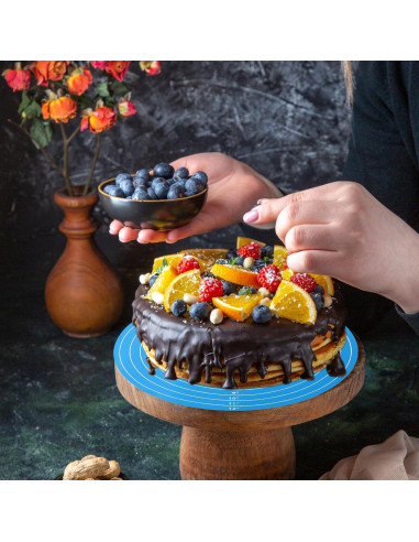 2 Alfombrillas de Silicona Redondas 30 cm YBEATY Antiadherentes