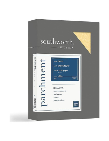 Papel Parchment Southworth 994C Dorado 21.6x27.9cm 500 Hojas