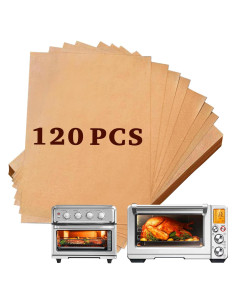 120 Hojas Papel Pergamino KAWENDE 22.86x33.02 cm para Freidora