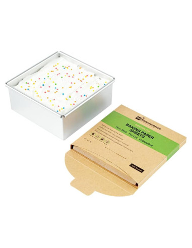 Hojas de papel pergamino Restaurantware 5x5" 200 unidades sin blanquear