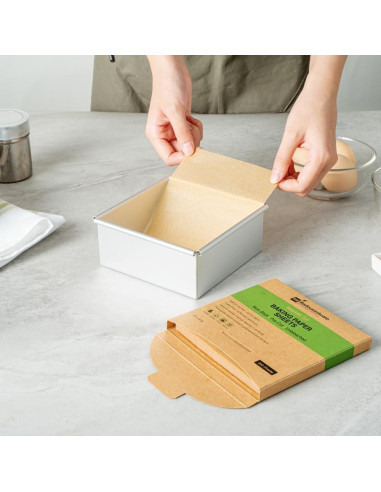 Hojas de papel pergamino Restaurantware 5x5" 200 unidades sin blanquear