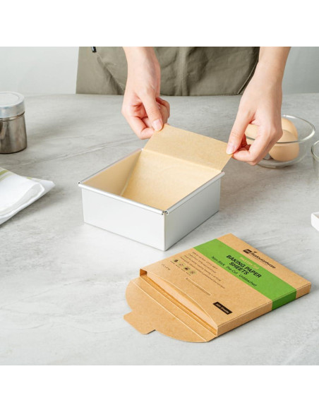 Hojas de papel pergamino Restaurantware 5x5" 200 unidades sin blanquear