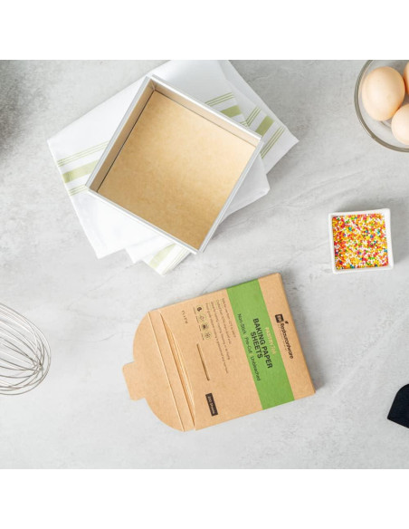 Hojas de papel pergamino Restaurantware 5x5" 200 unidades sin blanquear