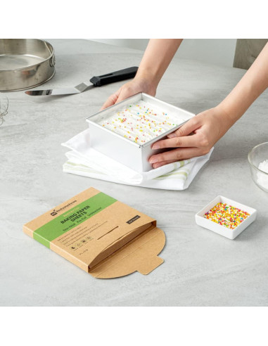 Hojas de papel pergamino Restaurantware 5x5" 200 unidades sin blanquear