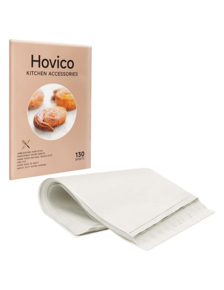 Hovico Papel Pergamino Pre-cortado 130 Hojas 22.86x33.02 cm