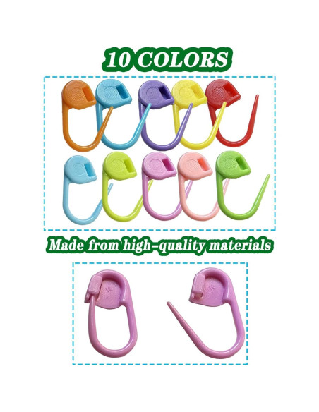 150 Marcadores de Puntos de Tejer Meikeer en 10 Colores