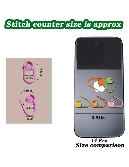 150 Marcadores de Puntos de Tejer Meikeer en 10 Colores