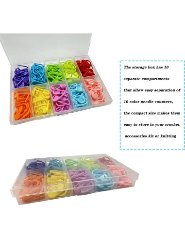150 Marcadores de Puntos de Tejer Meikeer en 10 Colores