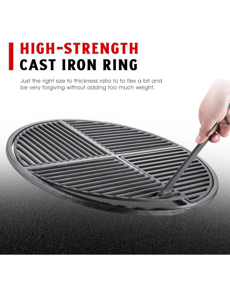 Rejilla Modular Hierro Fundido Craycort 54.3 cm Pre-Sazonada