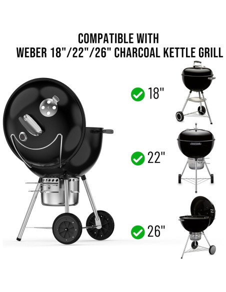Soporte de Tapa de Parrilla Skyflame Acero Inoxidable 18-26"