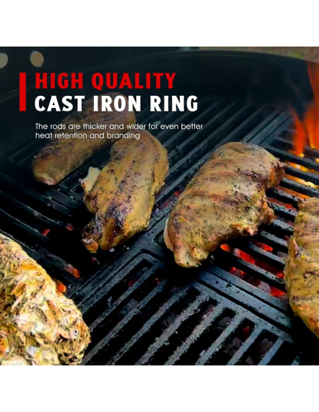 Rejilla Modular Hierro Fundido Craycort 54.3 cm Pre-Sazonada