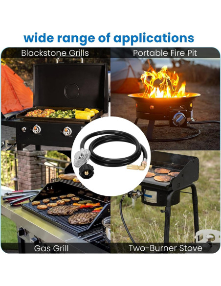 Regulador de Propano y Manguera Iococee 1.98m para Blackstone