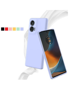 Funda de Silicona Líquida para Motorola Edge 50 Fusion 5G - Púrpura 2