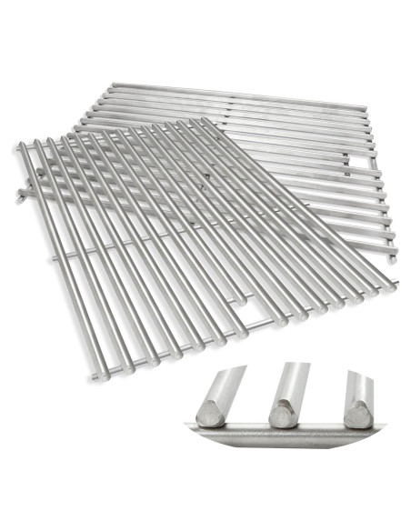 Rejillas de Cocina Acero Inoxidable SafBbcue 43.2cm Paquete de 2